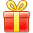 Red Gift Box Shadow Icon